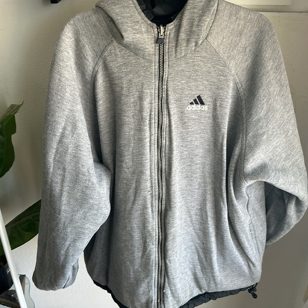 Reversible heavy weight adidas puffer jacket